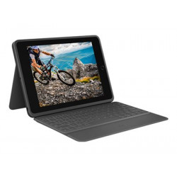 Logitech Rugged Folio - Klávesnice a pouzdro - Apple Smart connector - QWERTY - britská - pro Apple 10.2-inch iPad (7. generace, 8. generace)