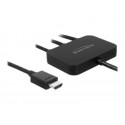 Delock - Video adaptér - HDMI, Micro-USB typ B (pouze napájení), Mini DisplayPort, USB-C do HDMI s piny (male) - černá - podporuje 4K