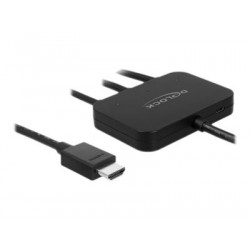 Delock - Video adaptér - HDMI, Micro-USB typ B (pouze napájení), Mini DisplayPort, USB-C do HDMI s piny (male) - černá - podporuje 4K