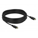 Delock - Vysoká rychlost - kabel HDMI s ethernetem - HDMI s piny (male) do HDMI s piny (male) - 10 m - trojnásobně stíněný - černá - podporuje 4K, aktivní