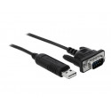 Delock - Sériový kabel - USB (M) do DB-9 (M) - 1.8 m - černá