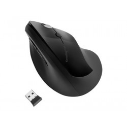 Kensington Pro Fit Ergo Vertical Wireless Mouse - Vertikální myš - ergonomický - pravák - 6 tlačítka - bezdrátový - 2.4 GHz - bezdrátový přijímač USB - černá