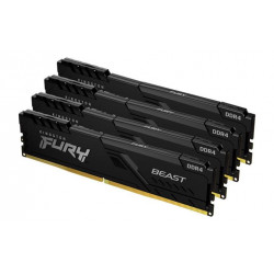 KINGSTON 64GB 3200MHz DDR4 CL16 DIMM (Kit of 4) FURY Beast Black