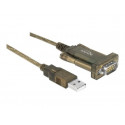 Delock Adapter USB 2.0 Type-A  1 x Serial DB9 RS-232 - Sériový adaptér - USB - RS-232 x 1 - průhledná