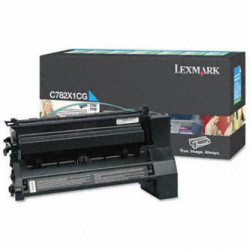 Tonerová cartridge Lexmark C782, cyan, C782X1CG, 15000s, return, O