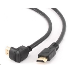 GEMBIRD Kabel HDMI - HDMI 1.8m, 90° konektor (v1.4, M M, zlacené kontakty, úhlový, stíněný)