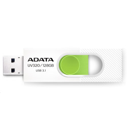 ADATA Flash Disk 128GB UV320, USB 3.1 Dash Drive, bílá zelená