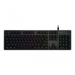 Logitech Gaming G512 - Klávesnice - podsvícení - USB - US mezinárodní - klávesový spínač: GX Brown Tactile - uhlík