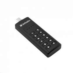 VERBATIM USB C 3.1 Drive 64 GB - Keypad Secure (R:160 W:140 MB s) GDPR