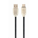 GEMBIRD Kabel USB 2.0 AM na Type-C kabel (AM CM), 1m, pogumovaný, černý, blister, PREMIUM QUALITY