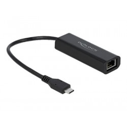 Delock - Síťový adaptér - USB-C 3.1 Gen 1 Thunderbolt 3 - 100M 1G 2.5G Gigabit Ethernet - černá