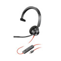 Poly náhlavní souprava Blackwire 3310 MS, USB-C A adaptér, mono