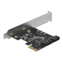 Delock - Řadič úložiště - 2 Kanál - SATA 6Gb s - nízký profil - PCIe 3.0