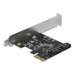 Delock - Řadič úložiště - 2 Kanál - SATA 6Gb s - nízký profil - PCIe 3.0