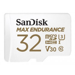 SanDisk Max Endurance - Paměťová karta flash (adaptér microSDHC - SD zahrnuto) - 32 GB - Video Class V30 UHS-I U3 Class10 - microSDHC UHS-I