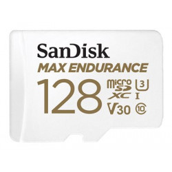 SanDisk Max Endurance - Paměťová karta flash (adaptér microSDXC na SD zahrnuto) - 128 GB - Video Class V30 UHS-I U3 Class10 - microSDXC UHS-I