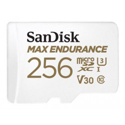 SanDisk Max Endurance - Paměťová karta flash (adaptér microSDXC na SD zahrnuto) - 256 GB - Video Class V30 UHS-I U3 Class10 - microSDXC UHS-I