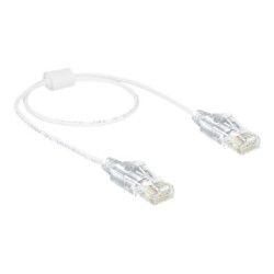 Delock - Patch kabel - RJ-45 (M) do RJ-45 (M) - 50 cm - UTP - CAT 6 - neobsahuje halogen - bílá