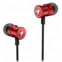 GENIUS headset HS-M316 METALLIC RED červený 4pin 3,5 mm jack