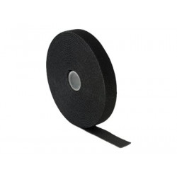 Delock Velcro Tape on Roll - Háček se smyčkou - 10 m - černá