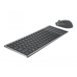 Dell Multi-Device Wireless Keyboard and Mouse Combo KM7120W - Klávesnice a sada myši - Bluetooth, 2.4 GHz - QWERTY - US mezinárodní - titanová šedá - pro Latitude 5320, 5520; Precision 3551; XPS 15 9500