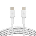 Belkin USB-C na USB-C kabel, 2m, bílý - odolný