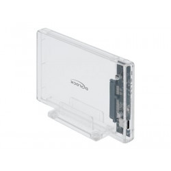 Delock External Enclosure for 2.5" SATA HDD SSD with USB Type-C - Kryt úložiště - 2.5" - SATA 6Gb s - USB 3.2 (Gen 2) - průhledná