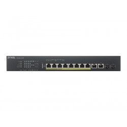 Zyxel XS1930-12HP - Přepínač - inteligentní - 8 x 100 1000 2.5G 5G 10GBase-T (PoE++) + 2 x 100 1000 2.5G 5G 10GBase-T + 2 x 10 Gigabit SFP+ - Lze montovat do rozvaděče - PoE++ (375 W)