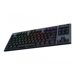 Logitech Gaming G915 TKL - Klávesnice - podsvícení - USB, Bluetooth, LIGHTSPEED - QWERTY - US mezinárodní - klávesový spínač: GL Tactile - uhlík