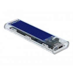 Delock External Enclosure for M.2 NVME PCIe SSD with USB Type-C female transparent - Kryt úložiště - M.2 NVMe Card - 10 GBps - USB-C - průhledná