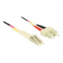 Delock - Síťový kabel - multirežim LC (M) do SC několik režimů (M) - 0.5 m - 1.8 mm - optické vlákno - 50 125 mikron - OM4 - fialová
