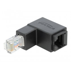 Delock - Sítový adaptér - RJ-45 (M) dolů zahnutý do RJ-45 (F) rovné - UTP - CAT 6