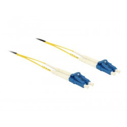 Delock - Síťový kabel - jednoduchý režim LC (M) do jednoduchý režim LC (M) - 0.5 m - 1.8 mm - optické vlákno - 9 125 mikron - OS2 - žlutá