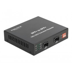 Delock Media Converter 10GBase-R SFP+ to SFP+ - Konvertor síťových médií - 10 GigE - 10GBase-R - SFP+ SFP+