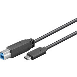 PremiumCord Kabel USB 3.1 konektor C male - USB 3.0 konektor B male, 1m