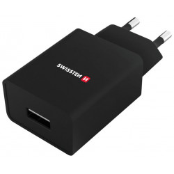 Swissten Síťový Adaptér Smart Ic 1X Usb 1A Power + Datový Kabel Usb Type C 1,2 M Černý