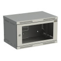 SOLARIX 19 6U 400 nástěnný rozvaděč, Rozvaděč nástěnný SENSA 6U 400mm, dveře sklo, RAL 7035