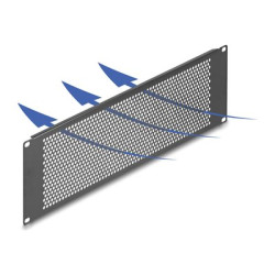 19? Blind Panel with round holes 3U blac, 19? Blind Panel with round holes 3U blac