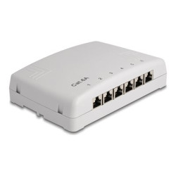 Mini Desktop Patch Panel 6 Port Cat.6A g, Mini Desktop Patch Panel 6 Port Cat.6A g