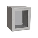 SOLARIX 19 12U 450 nástěnný rozvaděč, Rozvaděč nástěnný skládaný SENSA LITE 12U 450mm, dveře sklo