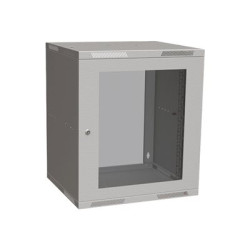 SOLARIX 19 12U 450 nástěnný rozvaděč, Rozvaděč nástěnný skládaný SENSA LITE 12U 450mm, dveře sklo