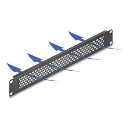 19? Blind Panel with round holes 1U blac, 19? Blind Panel with round holes 1U blac