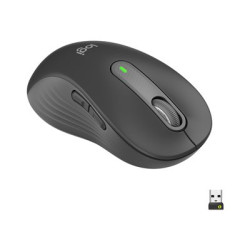 Logitech Signature M650 L - Myš - velká velikost - levák - optický - 5 tlačítka - bezdrátový - Bluetooth, 2.4 GHz - USB přijímač Logitech Logi Bolt - grafit