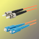 Optický patchkabel duplex ST-SC, 50 125 um MM, 2 m, OM2
