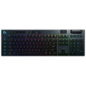 Logitech herní klávesnice G915 LIGHTSYNC RGB mechanická bezdrátová GL lineární USB US layout Carbon
