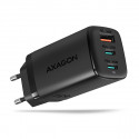 AXAGON ACU-DPQ65, GaN nabíječka do sítě 65W, 3x port (USB-A + dual USB-C), PD3.0 QC4+ PPS Apple