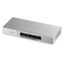 ZyXEL GS1200-5HPv2 Web Smart switch 5x Gigabit metal, 4x PoE (802.3at, 30W), PoE Power budget 60