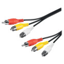 PremiumCord Kabel 3x CINCH-3x CINCH M M 2m