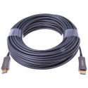 PremiumCord HDMI optický fiber High Speed + Ethernet kabel 4K@60Hz M M zlacené konektory 15m černá