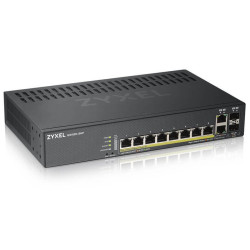Zyxel GS1920-8HPv2 10 Port Smart Managed Switch 8x Gigabit Copper and 2x Gigabit dual pers., hybird mode, standalone or